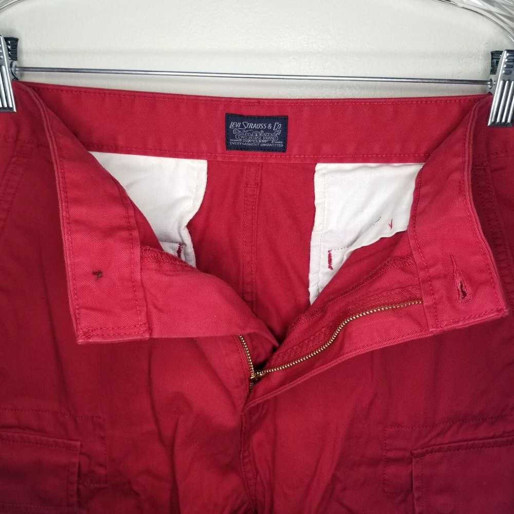 Levi's Levi Strauss & Co. Mens Red Cargo Shorts S… - image 3