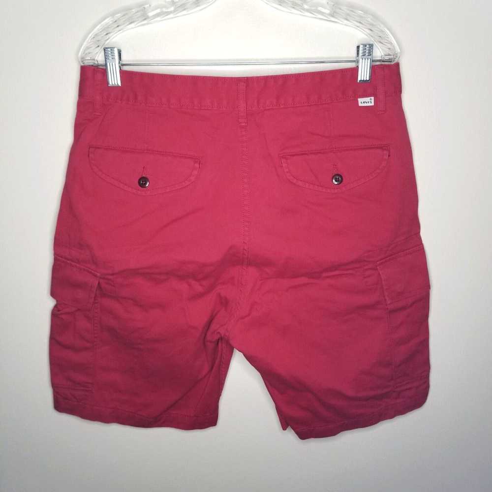 Levi's Levi Strauss & Co. Mens Red Cargo Shorts S… - image 4