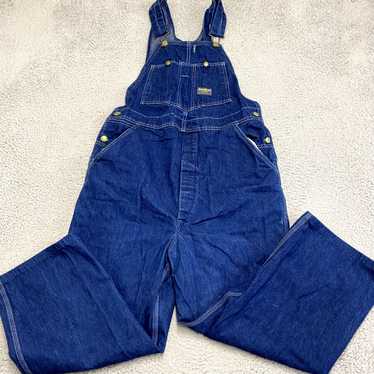 Vintage Oshkosh B'Gosh Bib Overalls VestBak Blue Denim Bibs good Union USA Sanforized