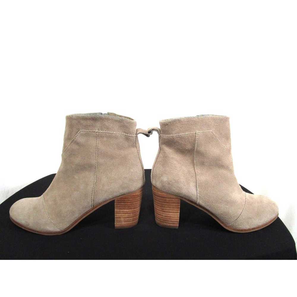 Toms Beige Suede Block High Heel Casual Ankle Boo… - image 8