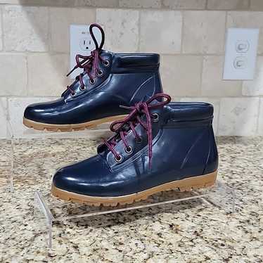 Vtg Lands’ End Lace-Up Rain Duck Boots