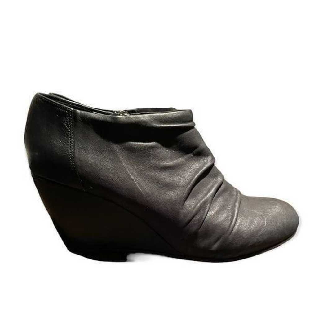 Eileen Fisher | Leather Wedge Ankle Bootie - image 7