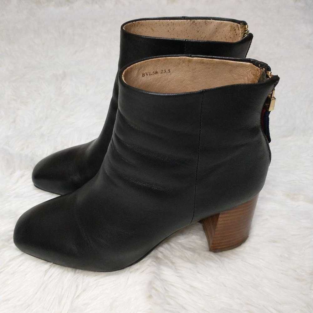 Staccato [23.5cm] Leather Short Boots with Wood H… - image 3