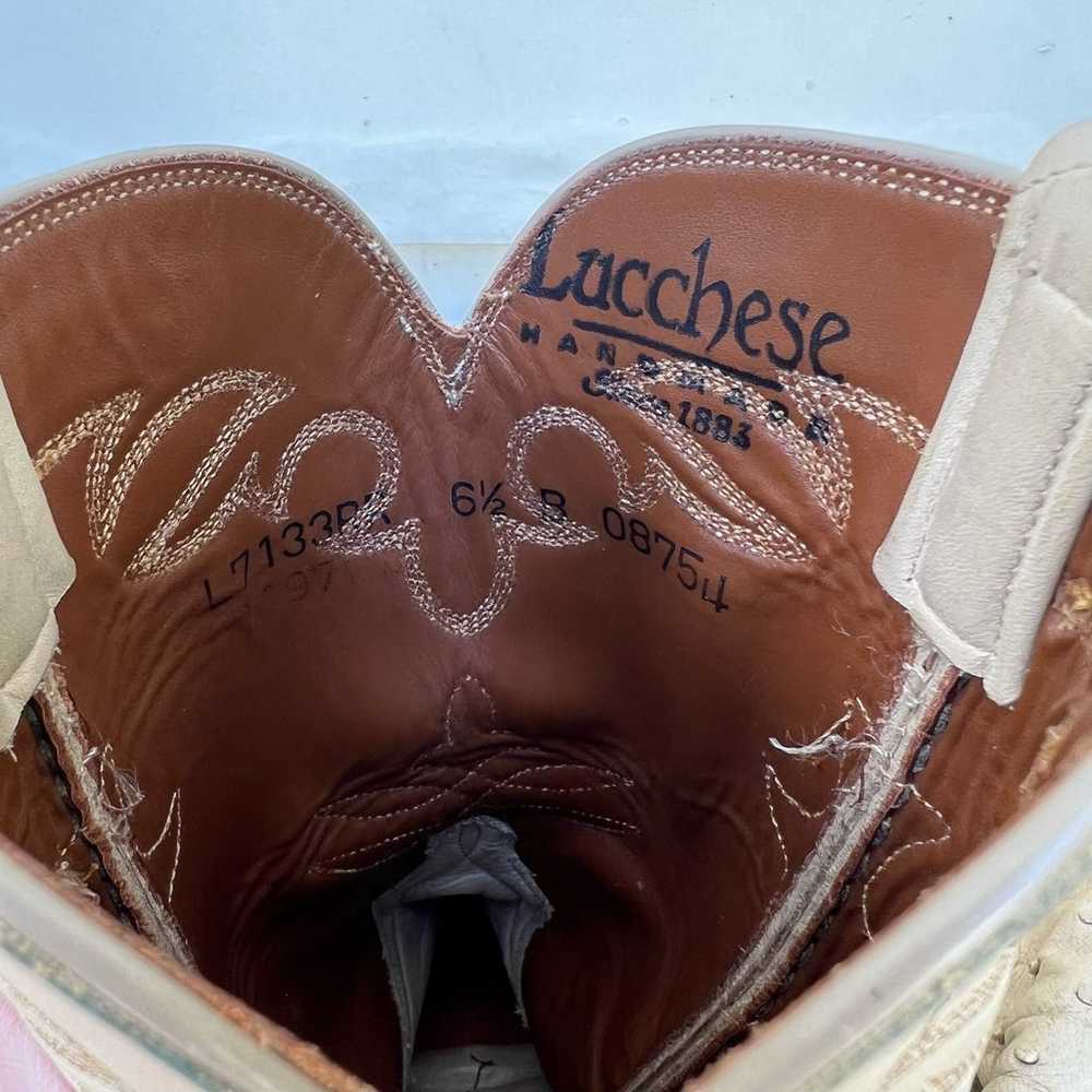 Vintage Lucchese Cream Ostrich Roper Cowgirl West… - image 11