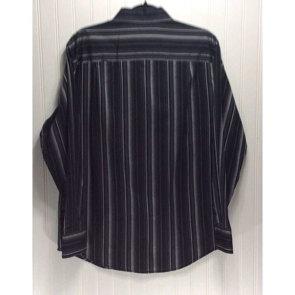 Alfani ALFANI Mens Black Striped Long Sleeve Shir… - image 2