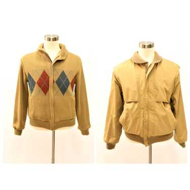 Vintage 80s Vintage Reversible Argyle Knit Jacket 