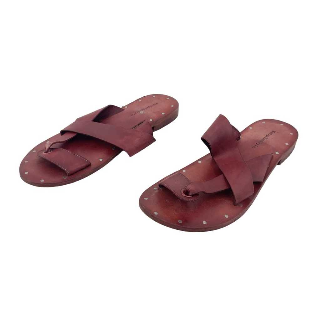 Vintage Foundry Co. Brown Leather Thong Sandals W… - image 1