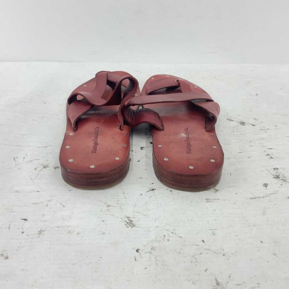 Vintage Foundry Co. Brown Leather Thong Sandals W… - image 3