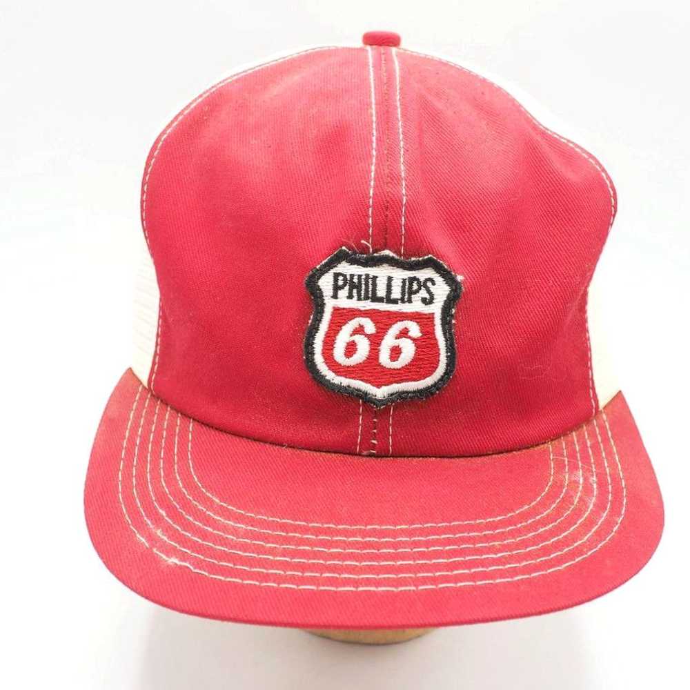 Vintage Phillips 66 Trucker Hat Mesh Cap Snapback… - image 1