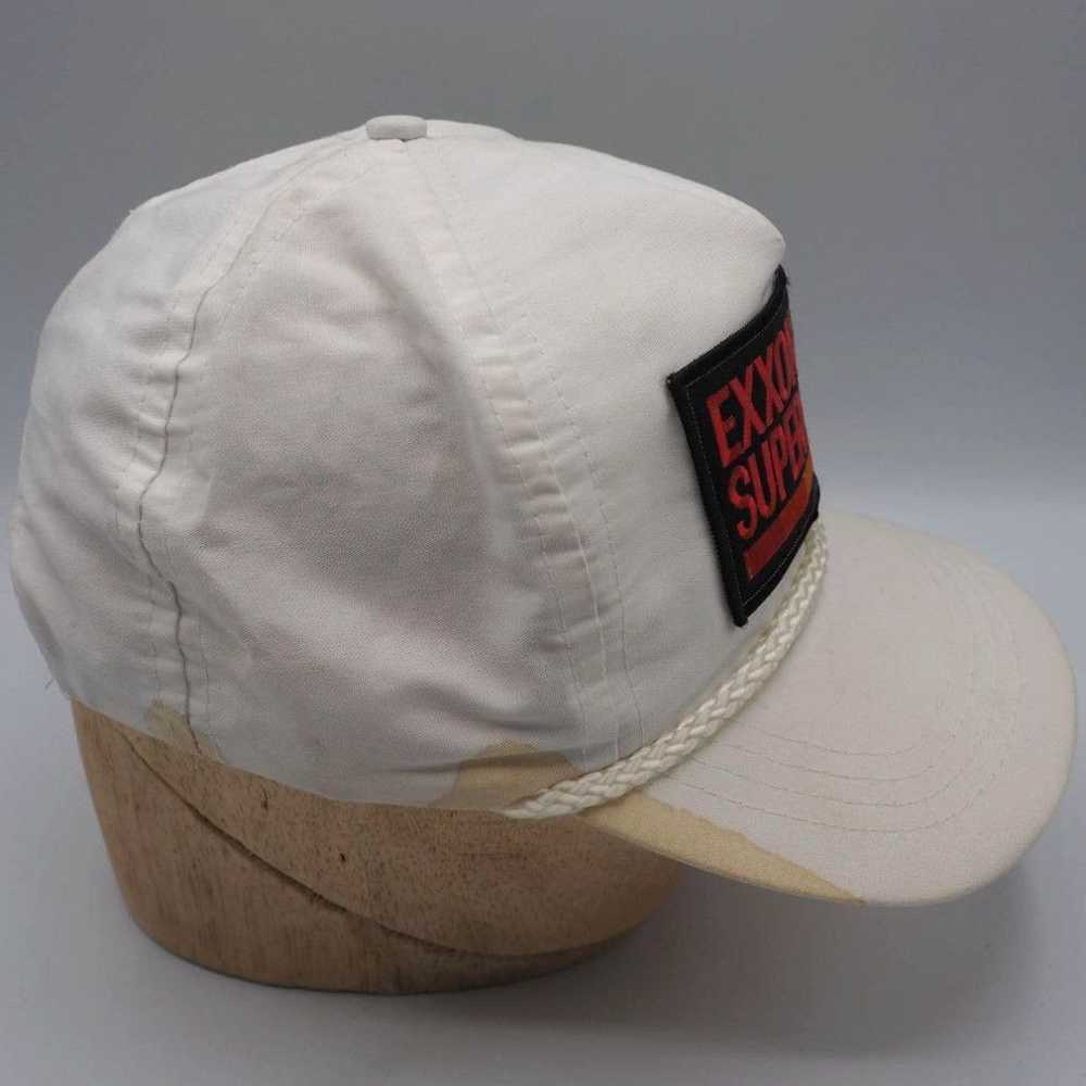 Vintage Snapback Trucker Farmer Hat Cap Exxon Sup… - image 2