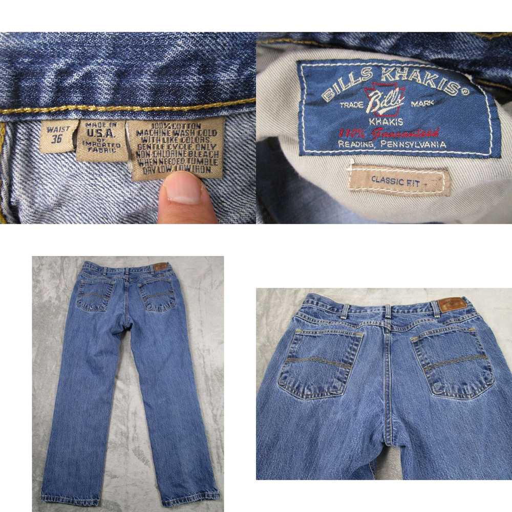 Vintage Vintage Bills Khakis Jeans Mens 34x30 Blu… - image 4