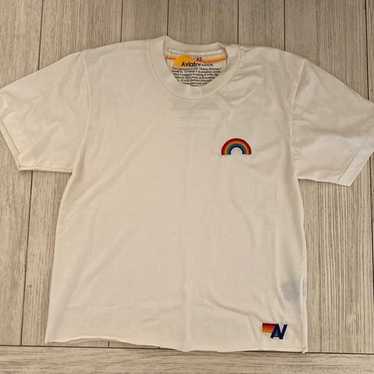 Aviator Nation Rainbow Embroidery Boyfriend Tee v… - image 1