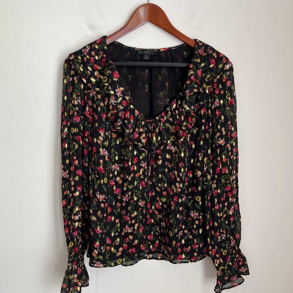 J. Crew Ruffleneck Blouse (S) - image 4