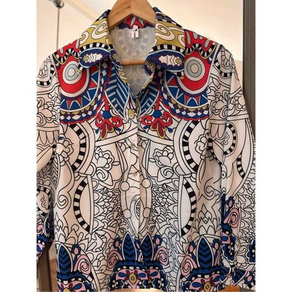 Liang Dian Yi Zu Vintage Button Down Shirt Size L… - image 2