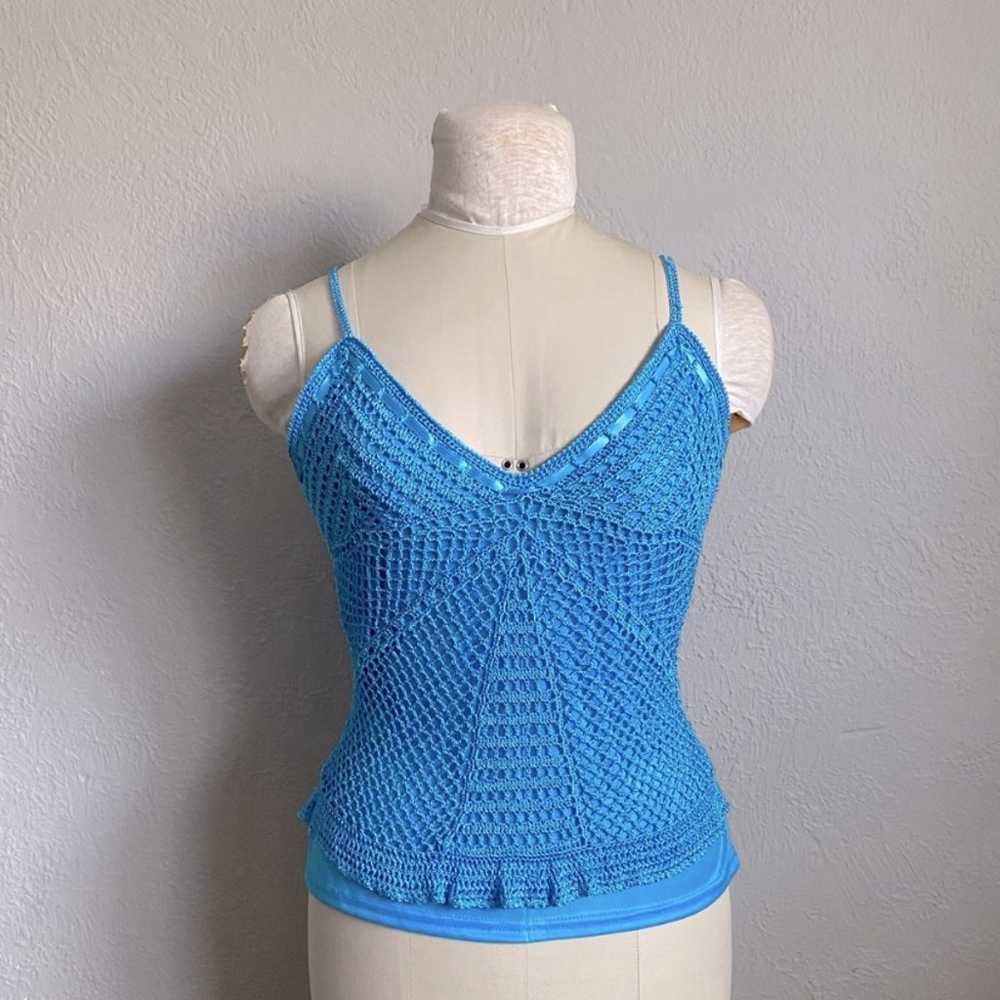 Vintage Rave Blue Lined TankTop Size XL - image 1