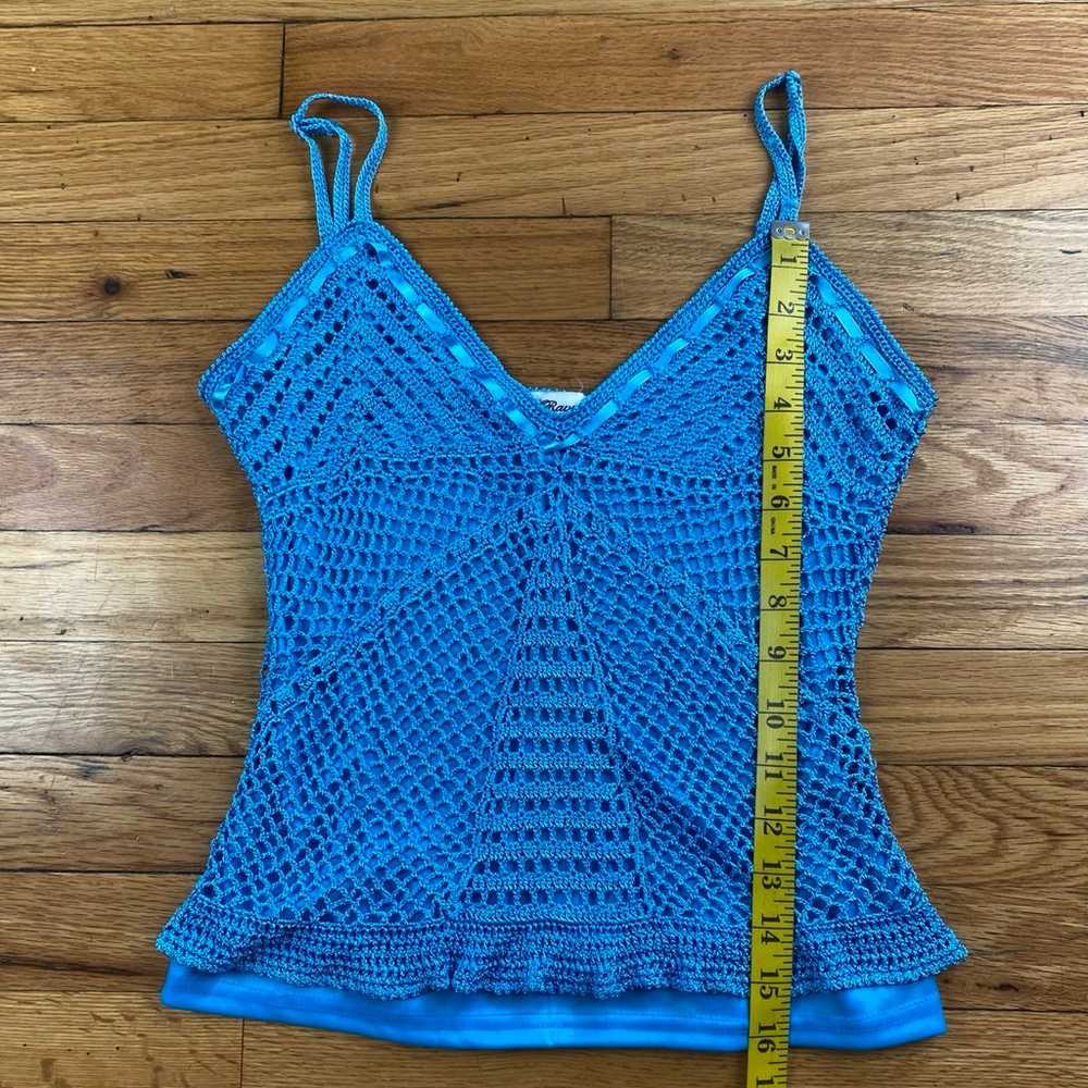 Vintage Rave Blue Lined TankTop Size XL - image 5