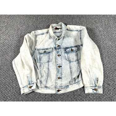 Vintage VTG 90s Todays News Acid Wash Jean Jacket… - image 1