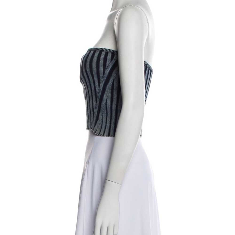 Diesel Striped Strapless Crop Top - image 2