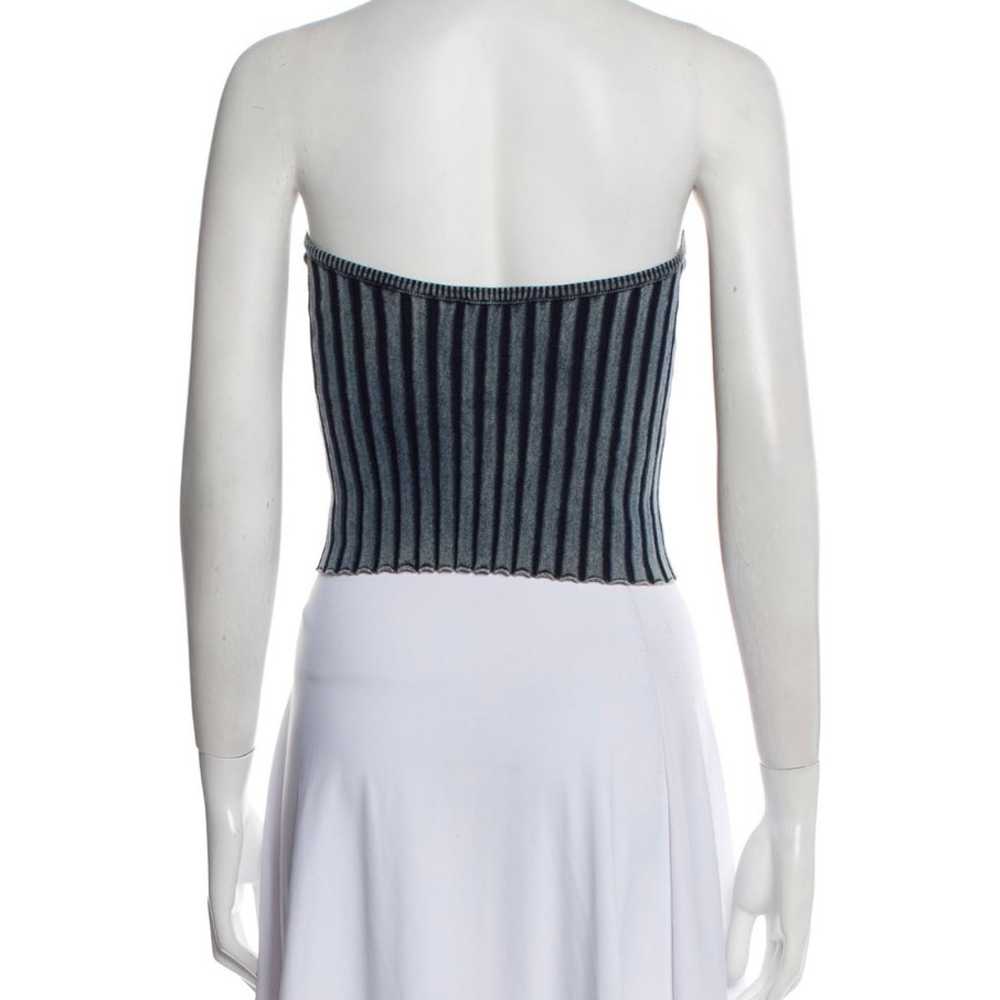 Diesel Striped Strapless Crop Top - image 3