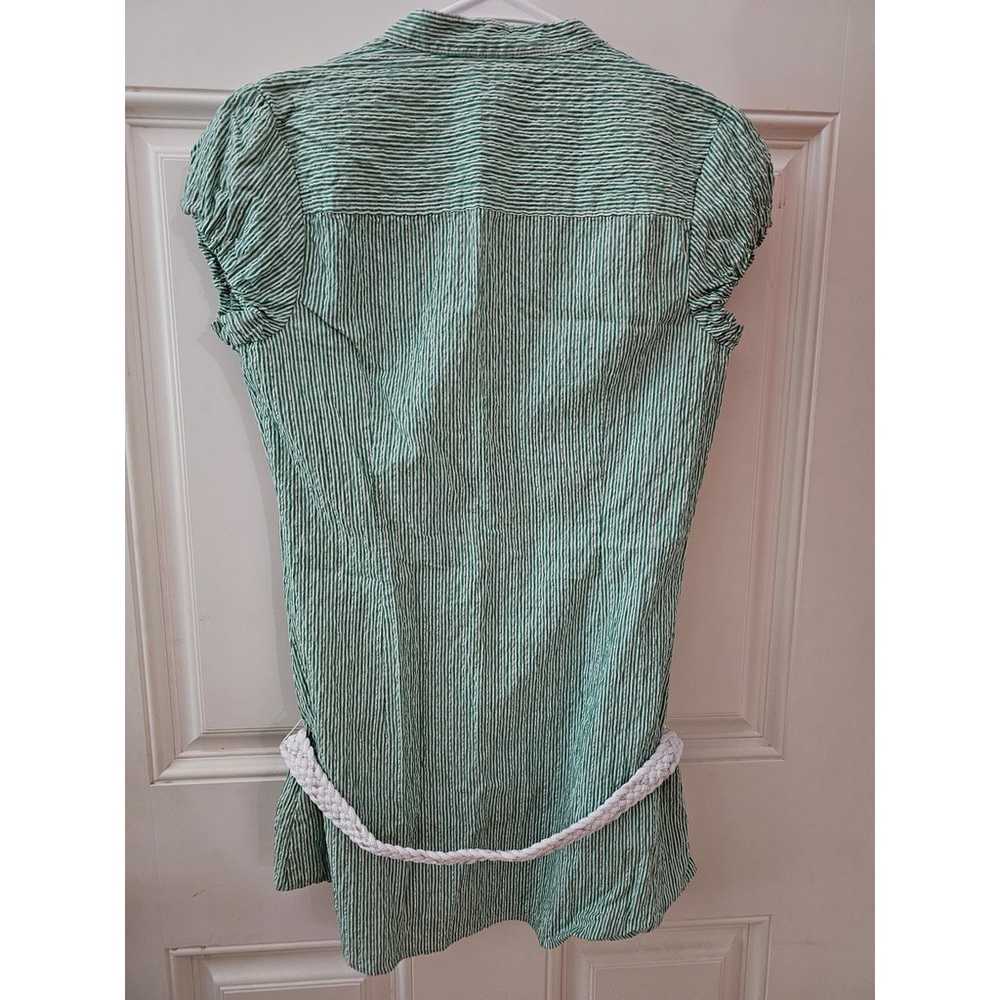 Vintage Y2K Candie's Green and White striped top … - image 3