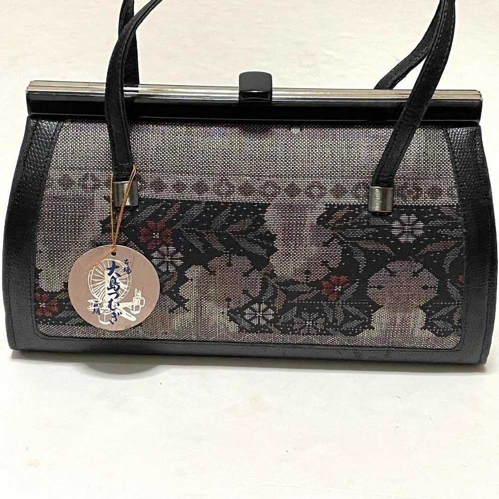 Oshima Tsumugi Authentic Silk Japanese Style Bag.… - image 6