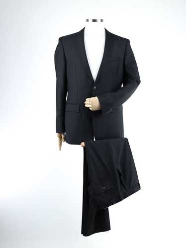 Black HUGO BOSS Black striped two-piece wool suit - image 1