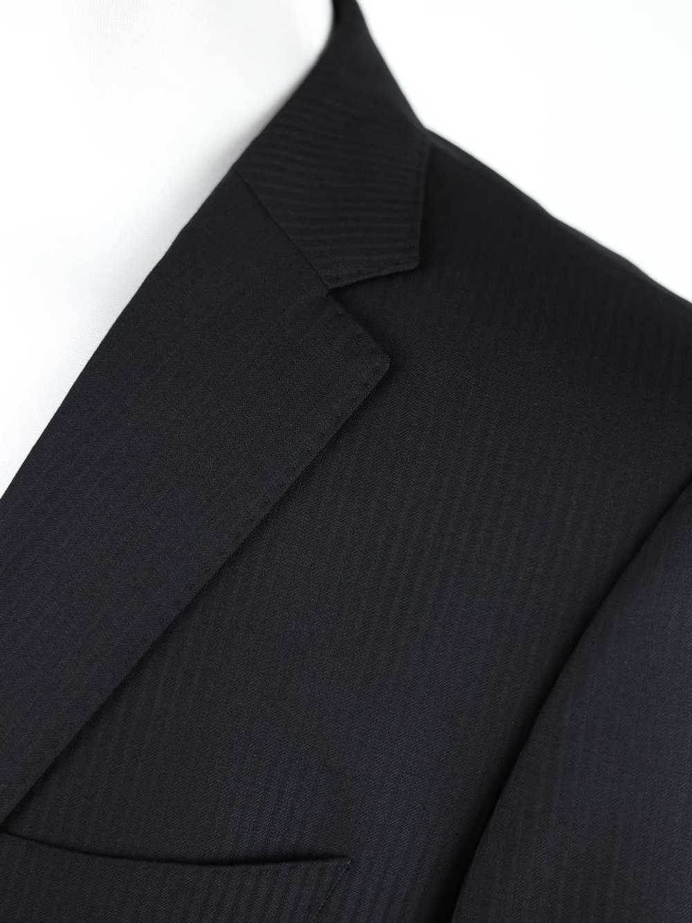 Black HUGO BOSS Black striped two-piece wool suit - image 6