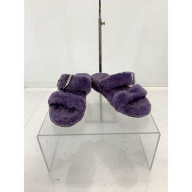 Ugg UGG Fuzz Yeah Purple Sheepskin Fur Buckle Str… - image 1