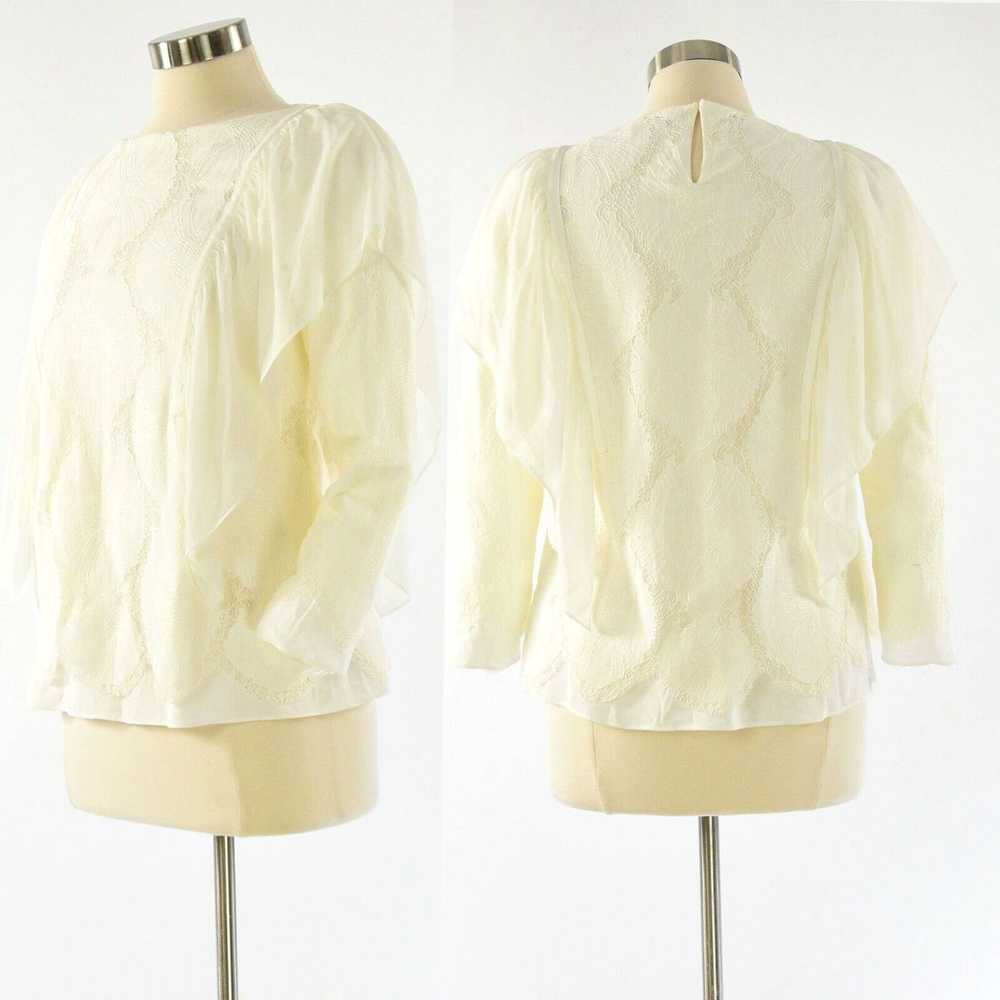 Massimo Dutti Womens 6US Massimo Dutti White Lace… - image 1