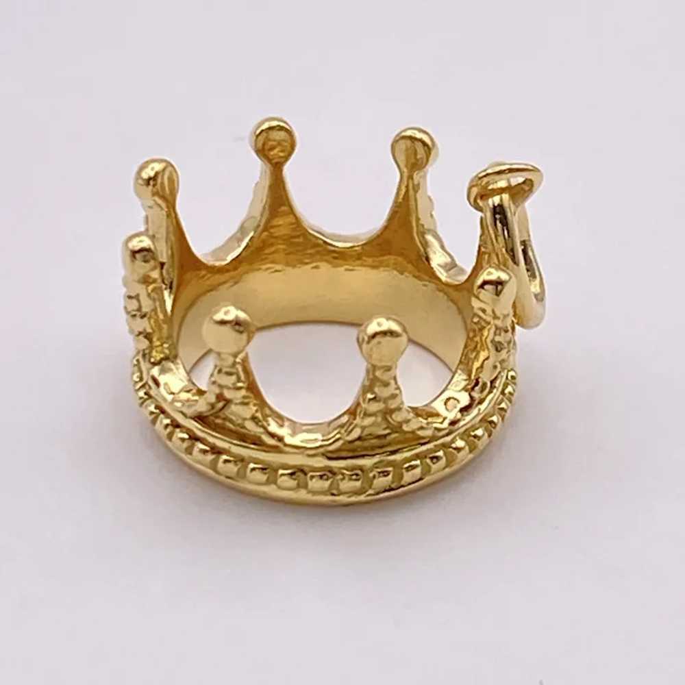 Vintage Tiffany & Co CROWN Charm or Pendant 18K G… - image 3