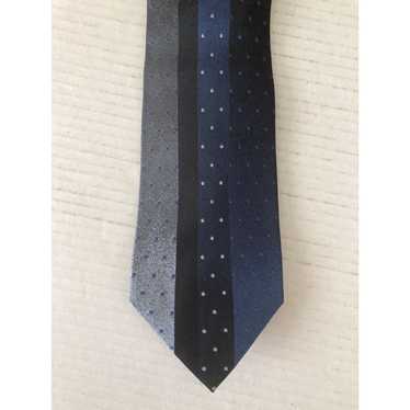 Vintage J. Ferrar Men's Necktie Tie Silk Black Bl… - image 1