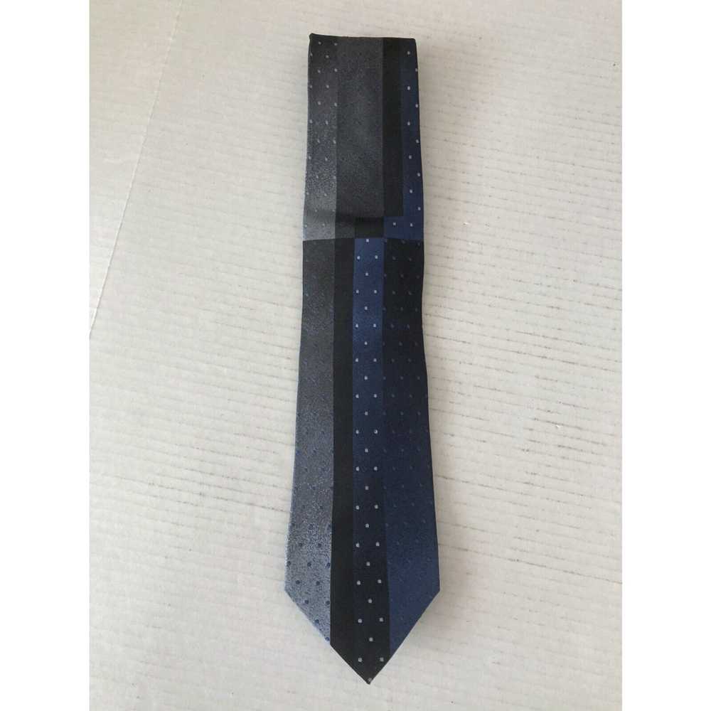 Vintage J. Ferrar Men's Necktie Tie Silk Black Bl… - image 2