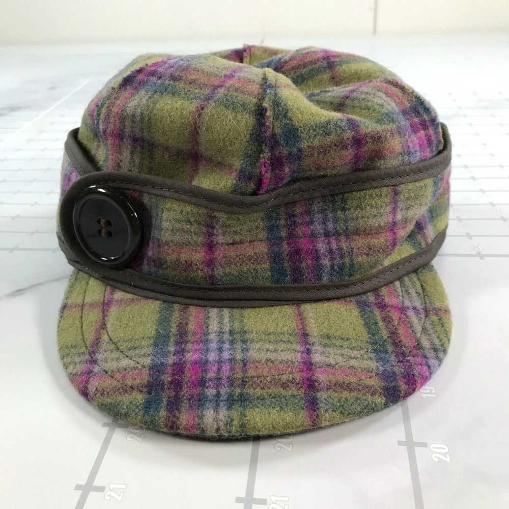 Blend Aurora Plaid Purple Green Brim Wool Blend B… - image 2