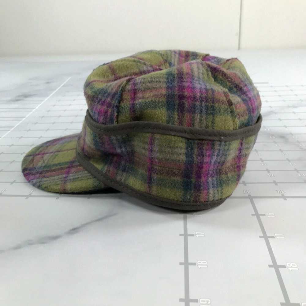 Blend Aurora Plaid Purple Green Brim Wool Blend B… - image 3