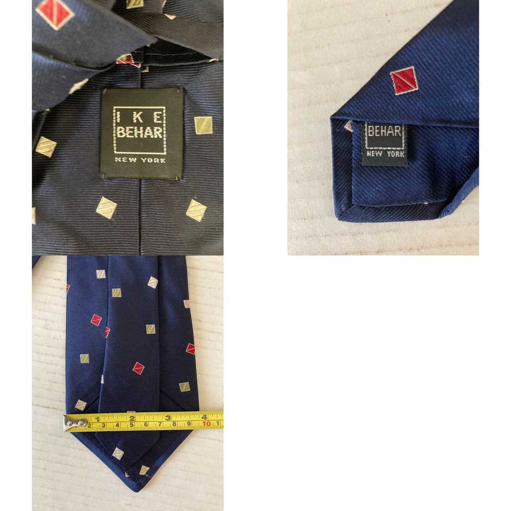 Ike Behar Ike Behar Men's Necktie Tie Silk Navy B… - image 4