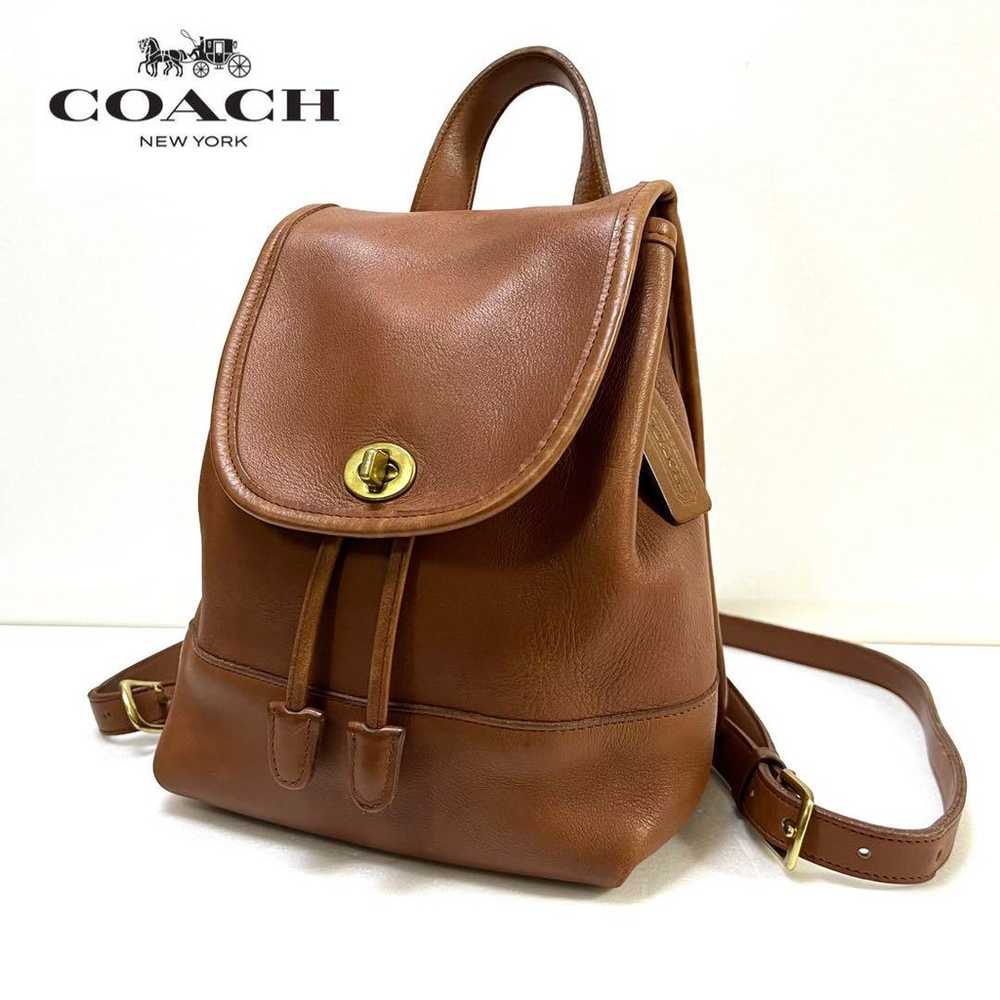 【Great condition】COACH Old Coach rucksack with tu… - image 1