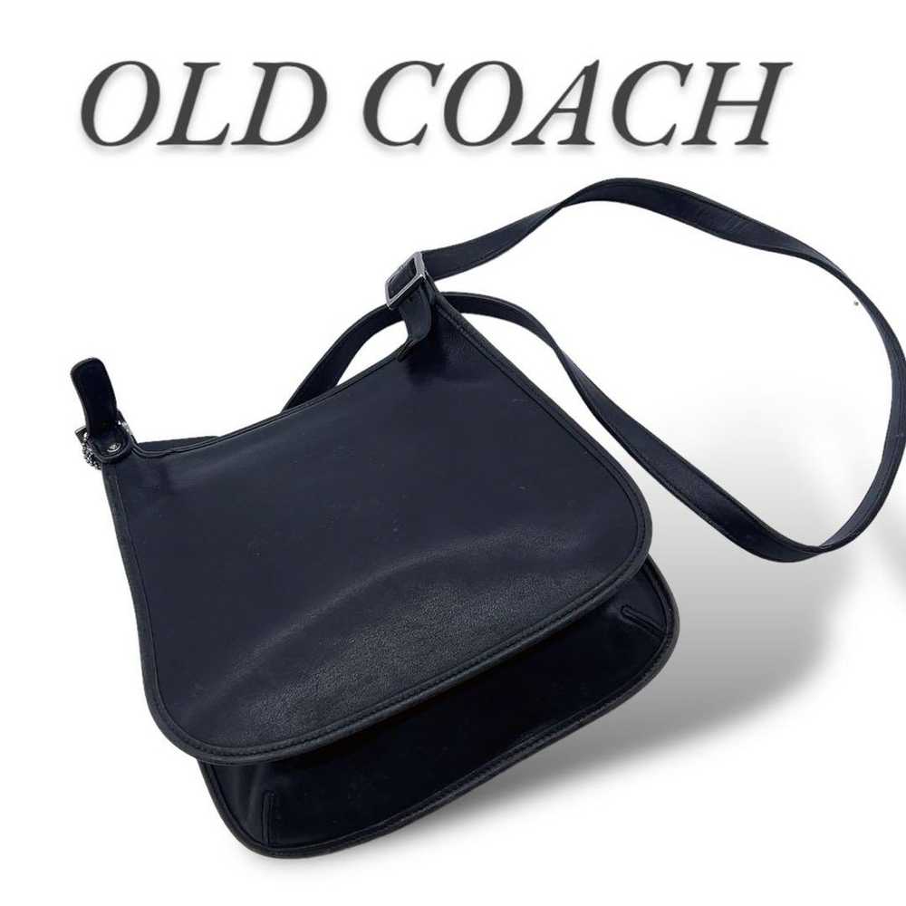 Tagged Old Coach Shoulder Bag Black Leather 9135 - image 1