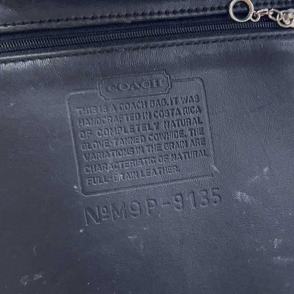 Tagged Old Coach Shoulder Bag Black Leather 9135 - image 3