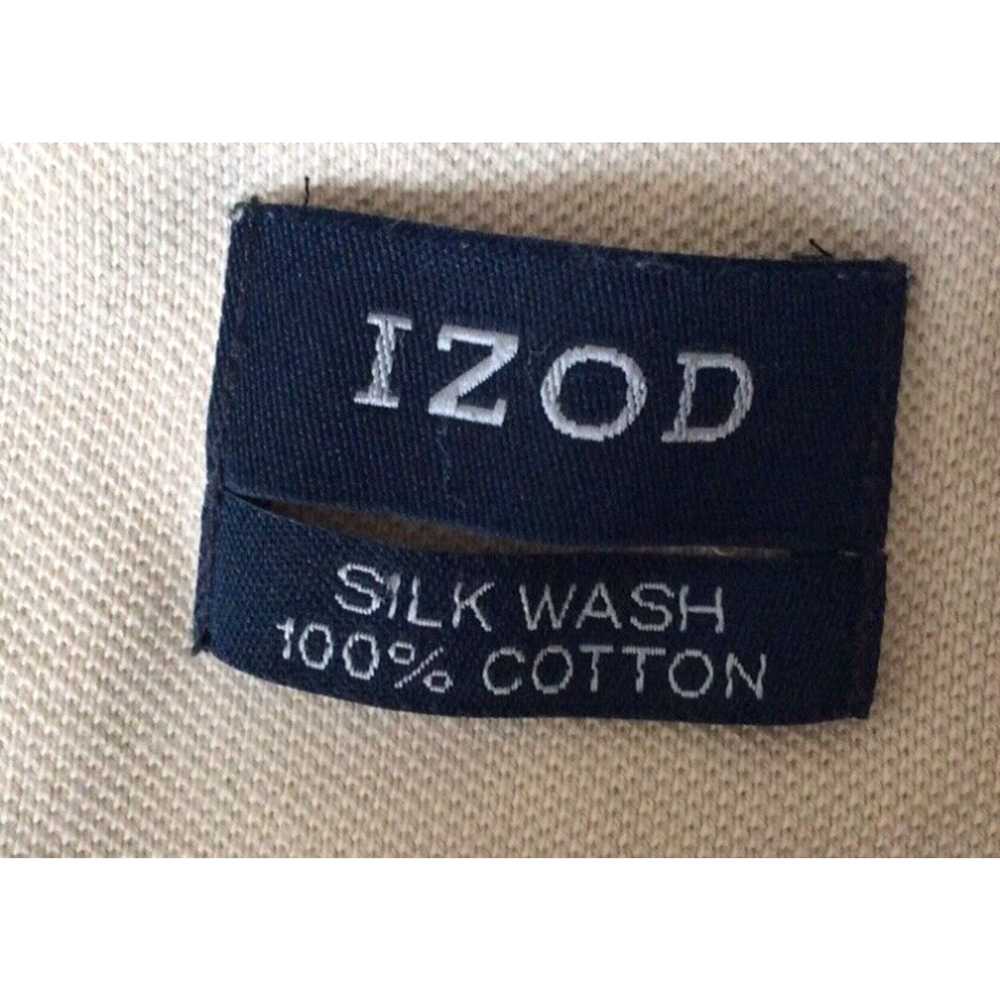 Izod IZOD Silk Wash Mens Size M Beige Cotton Polo… - image 3