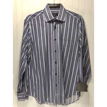 Bugatchi BUGATCHI UOMO Mens Size L Striped Cotton… - image 1