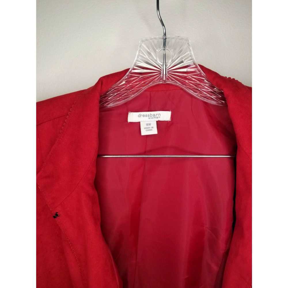 Vintage Dressbarn Womens Red Dress Jacket Size 16W - image 2