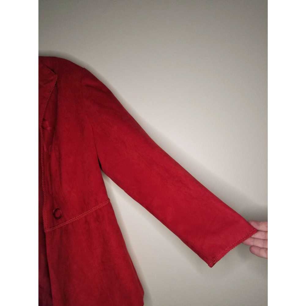 Vintage Dressbarn Womens Red Dress Jacket Size 16W - image 3