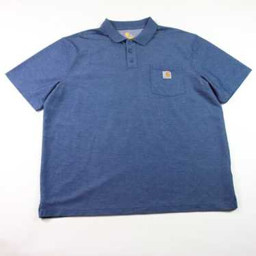 【CARHARTT】K570 Pocket Short Sleeve Collar Polo Tee Carhartt Shirts: Men's K570 BLK Black Contractor's Work