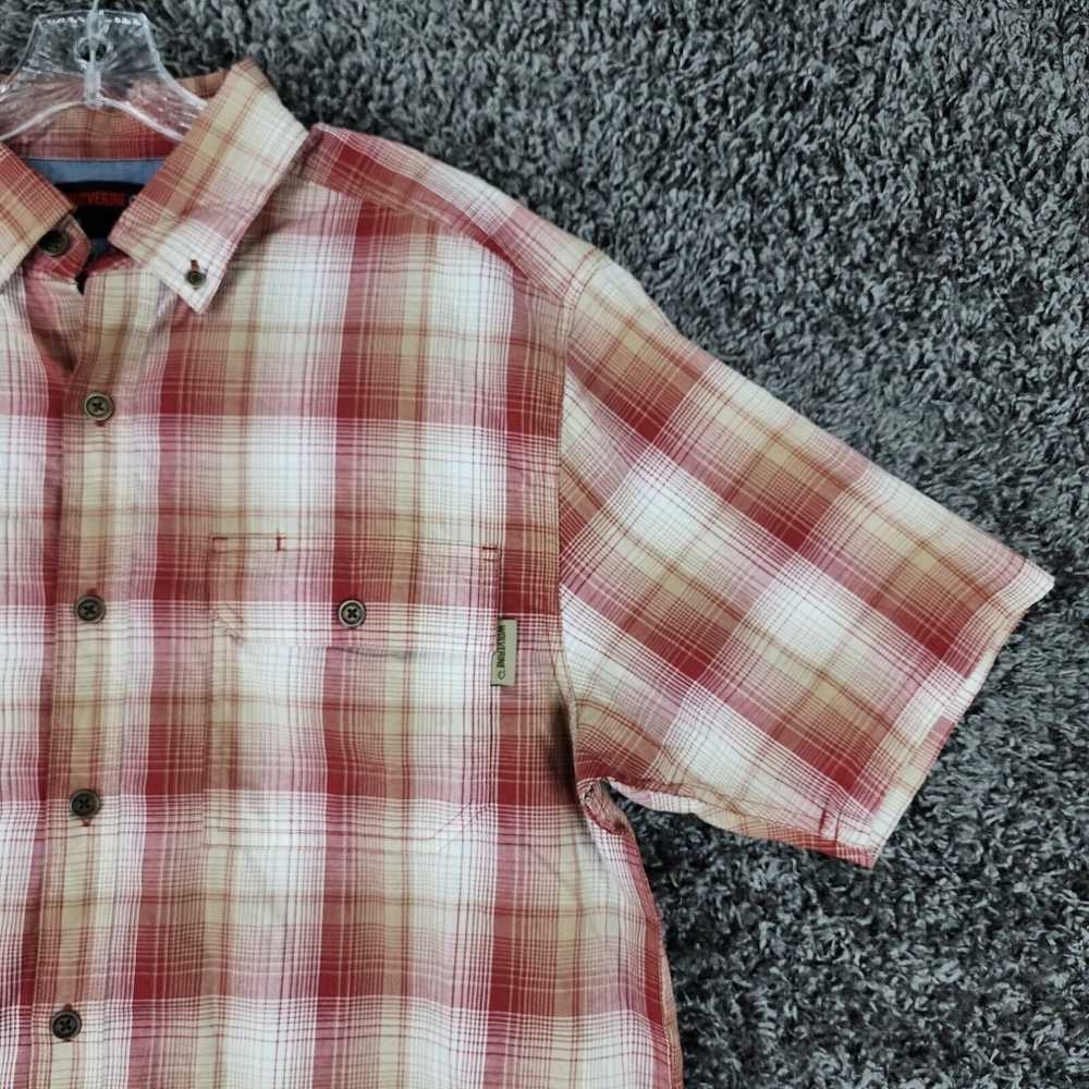 Vintage Wolverine Mens Red Plaid Short Sleeve 100… - image 3