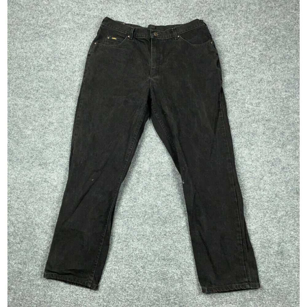 Lee VTG 80s Lee Black Jeans Tapered Fit Men's 40 … - image 2