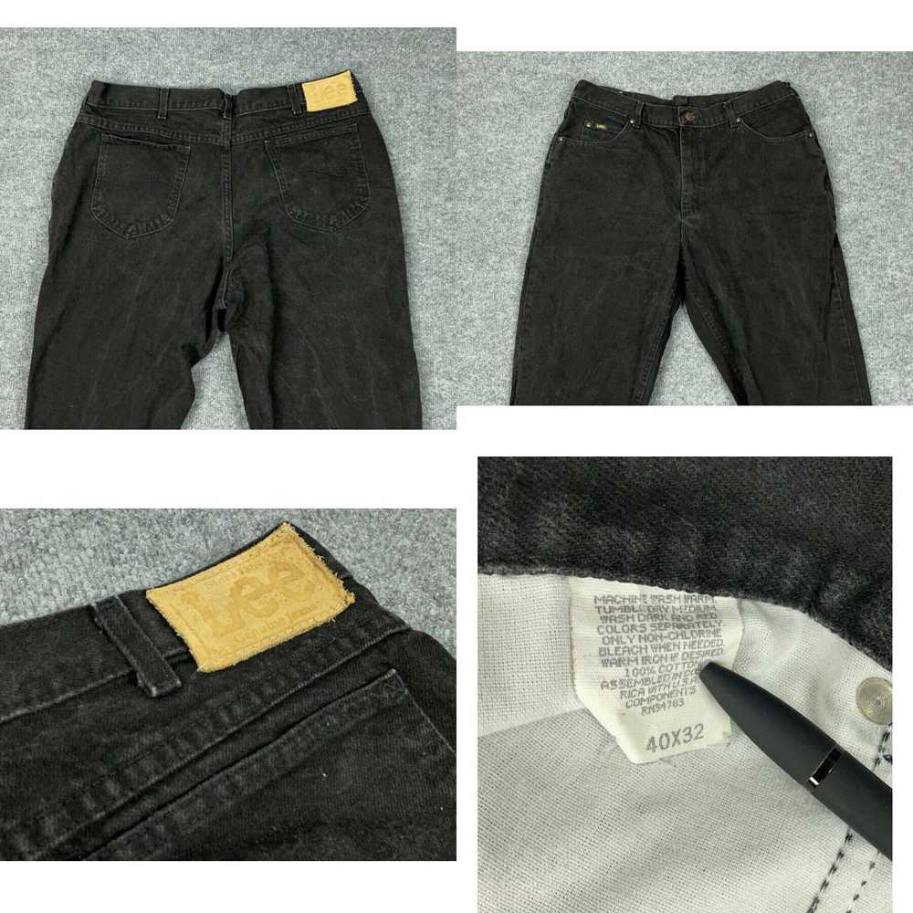 Lee VTG 80s Lee Black Jeans Tapered Fit Men's 40 … - image 4