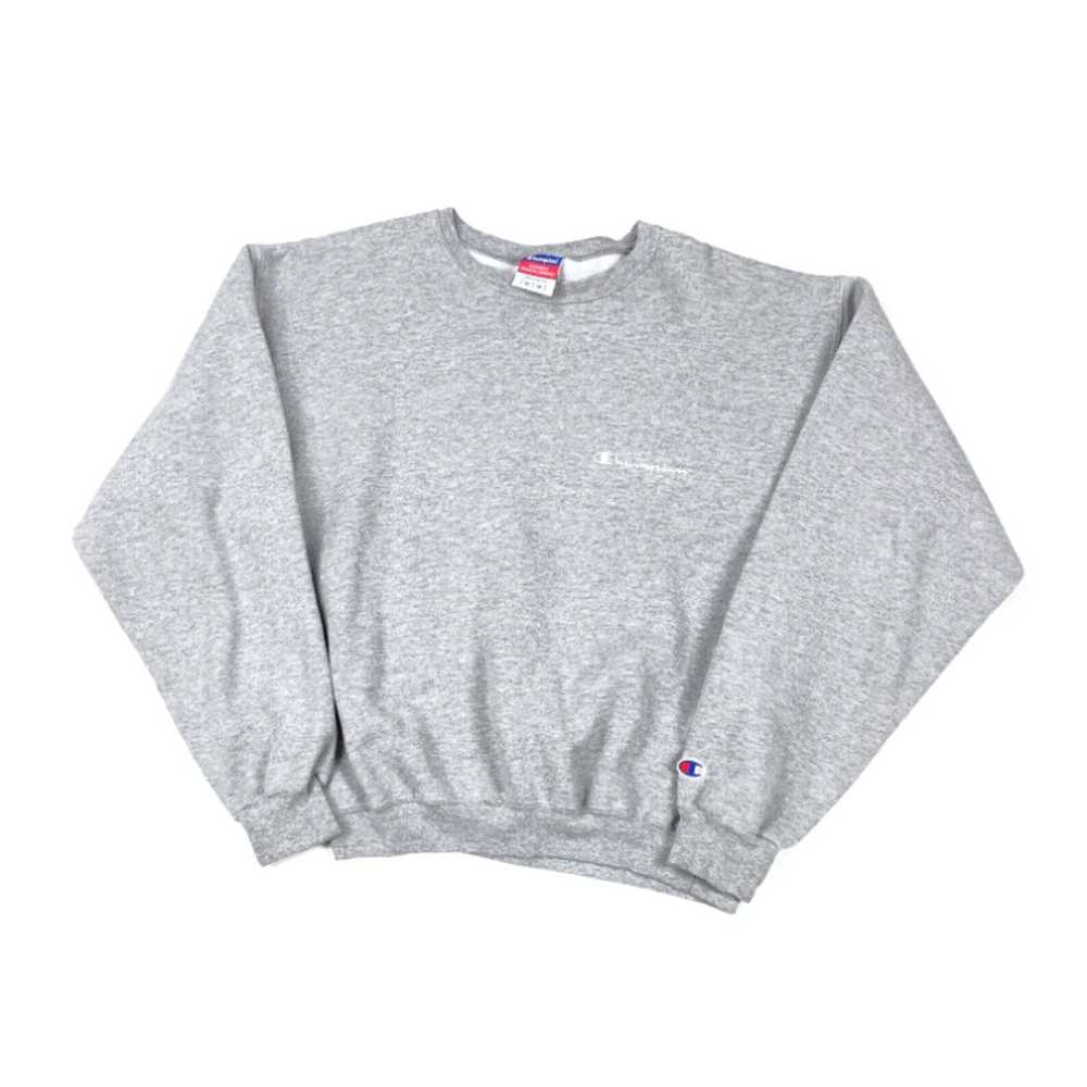 Champion Champion Heather Gray Script Logo Pullov… - image 1