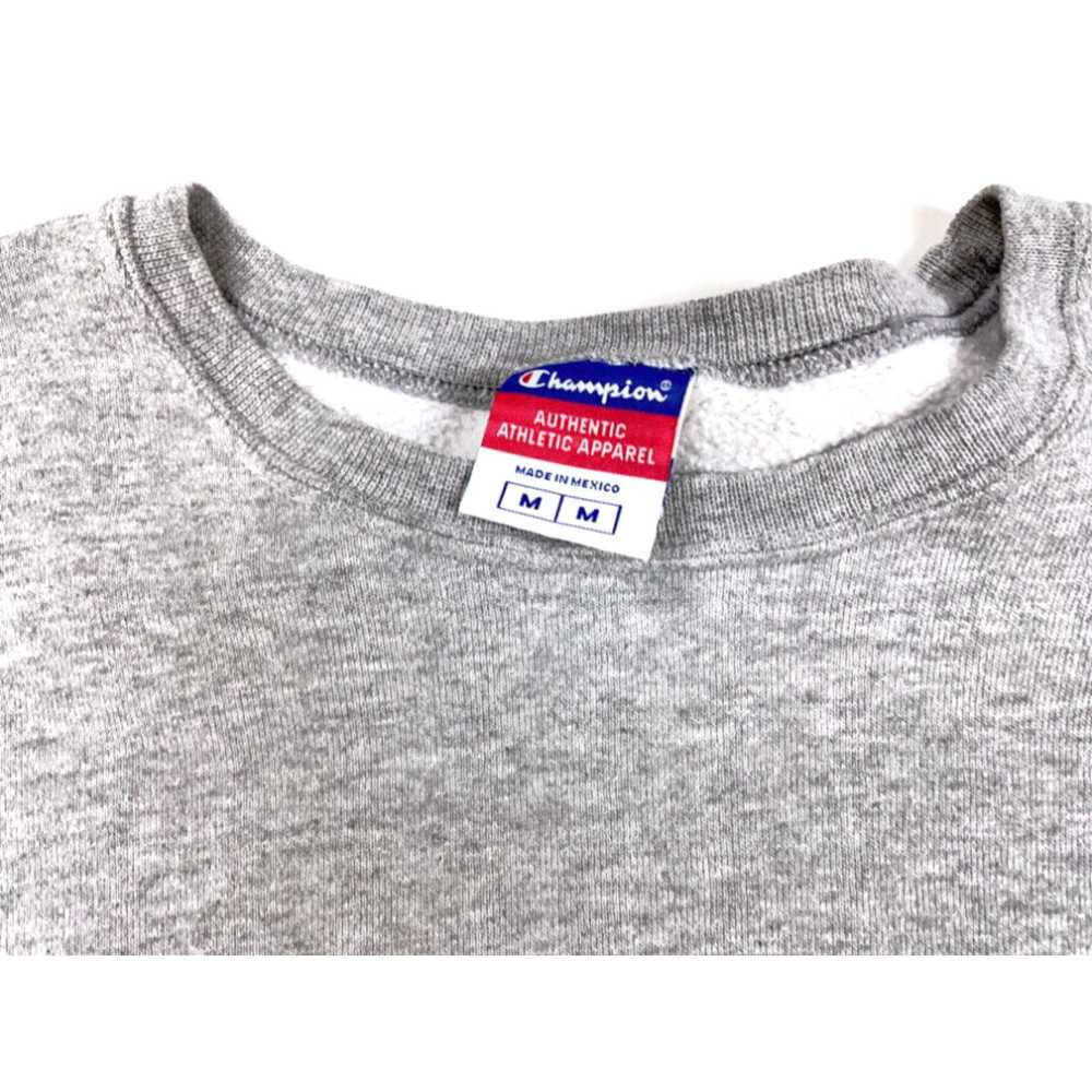 Champion Champion Heather Gray Script Logo Pullov… - image 3