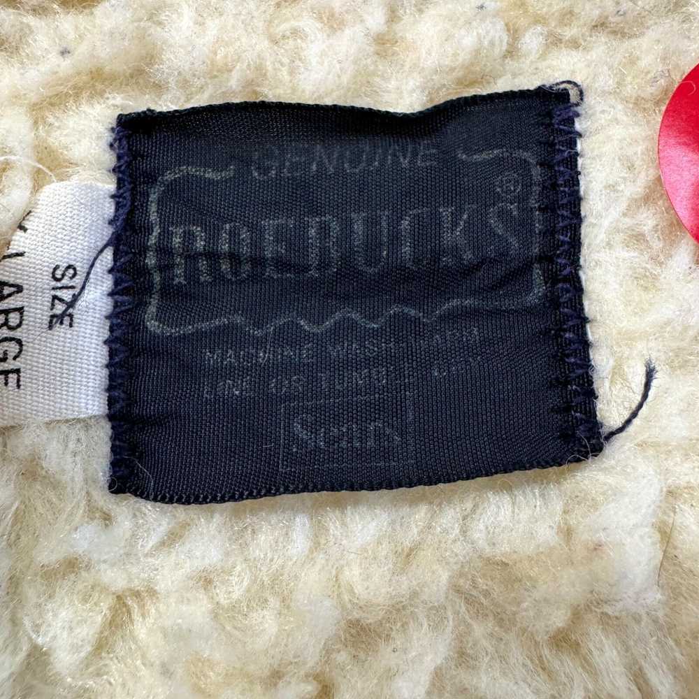 Sears VTG SEARS roebucks SHERPA DENIM VEST XL jea… - image 3