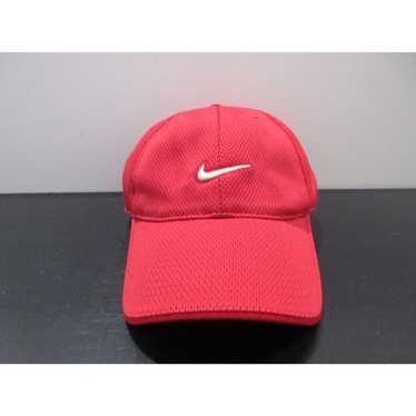 Nike VINTAGE Nike Hat Cap Strap Back Red White Sw… - image 1